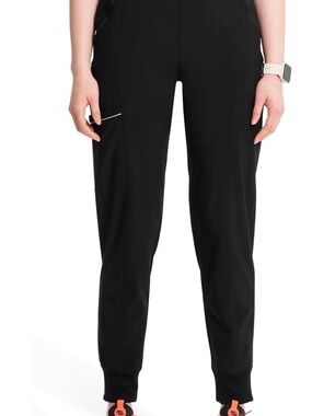 Slim Black Women's Jogger Pants with Elastic Cuffs